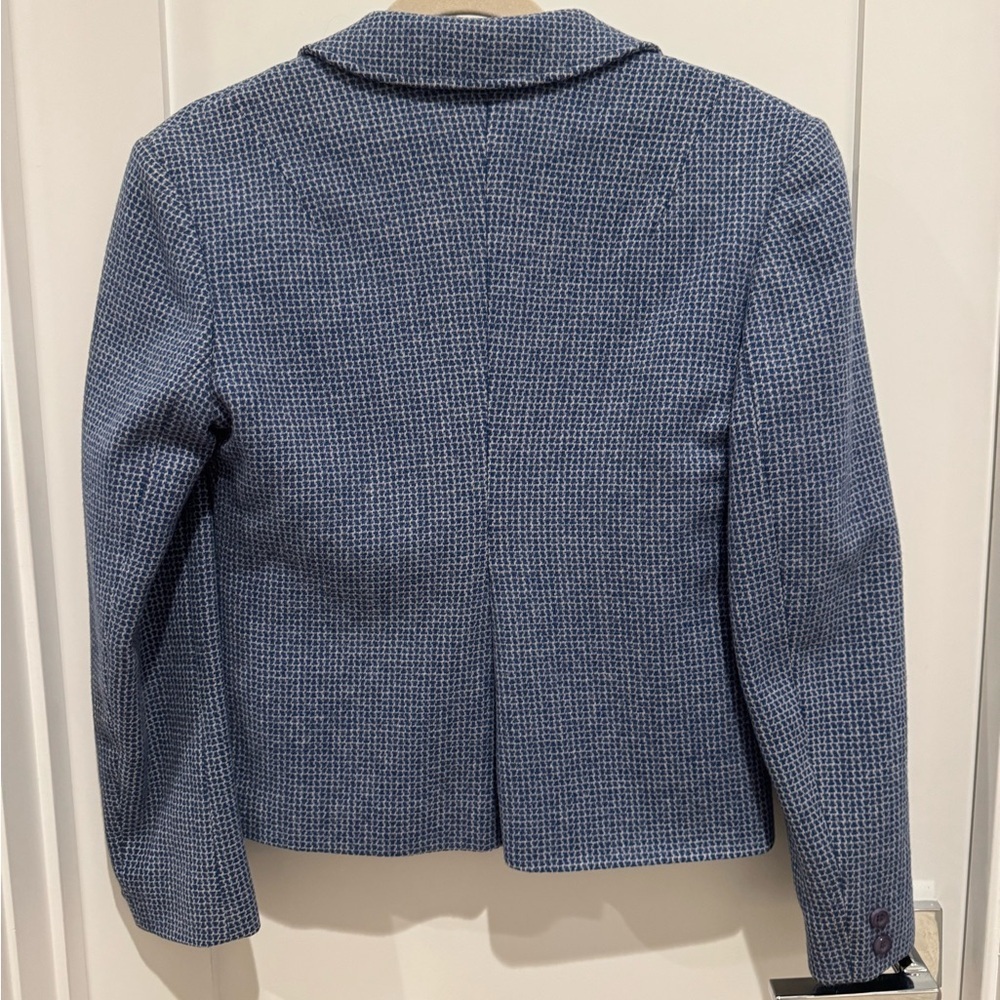Pendleton tweed Classic Blue Textured Blazer size 10 no size tag - Picture 10 of 12